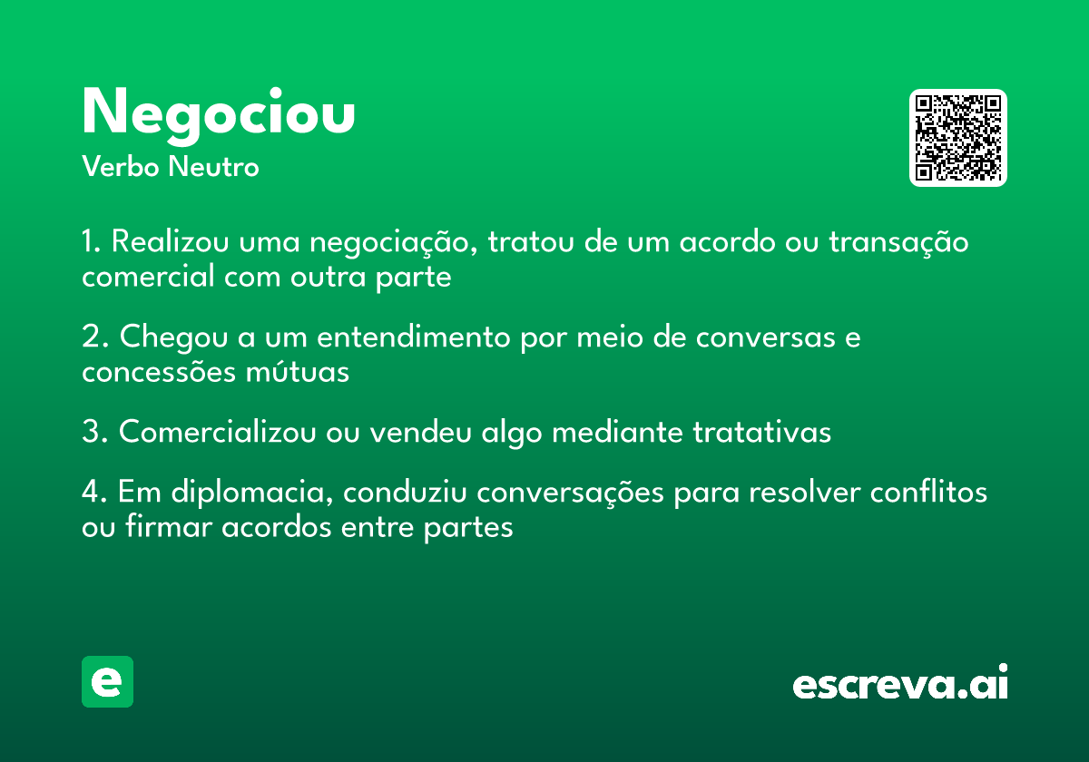negociou