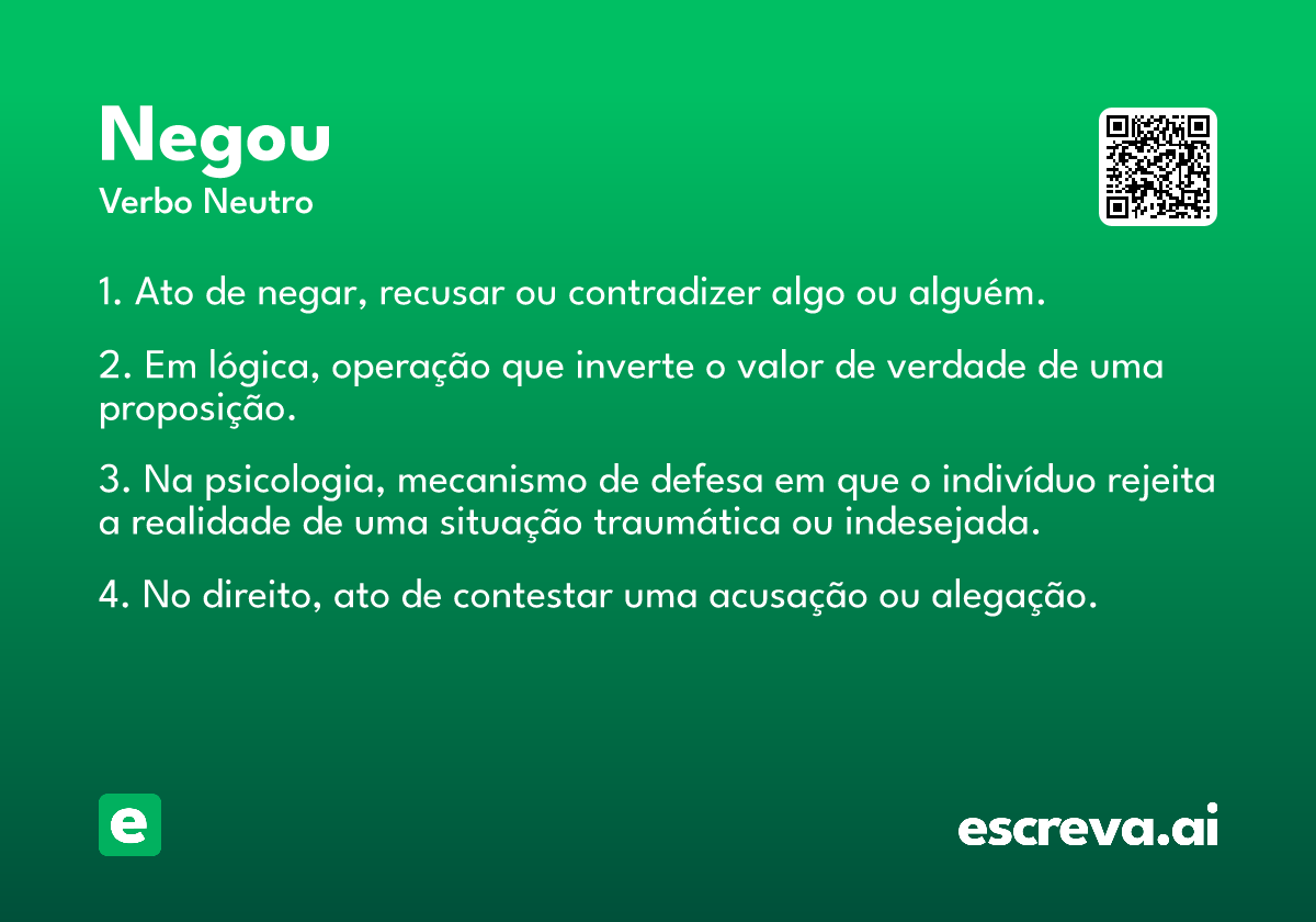 negou