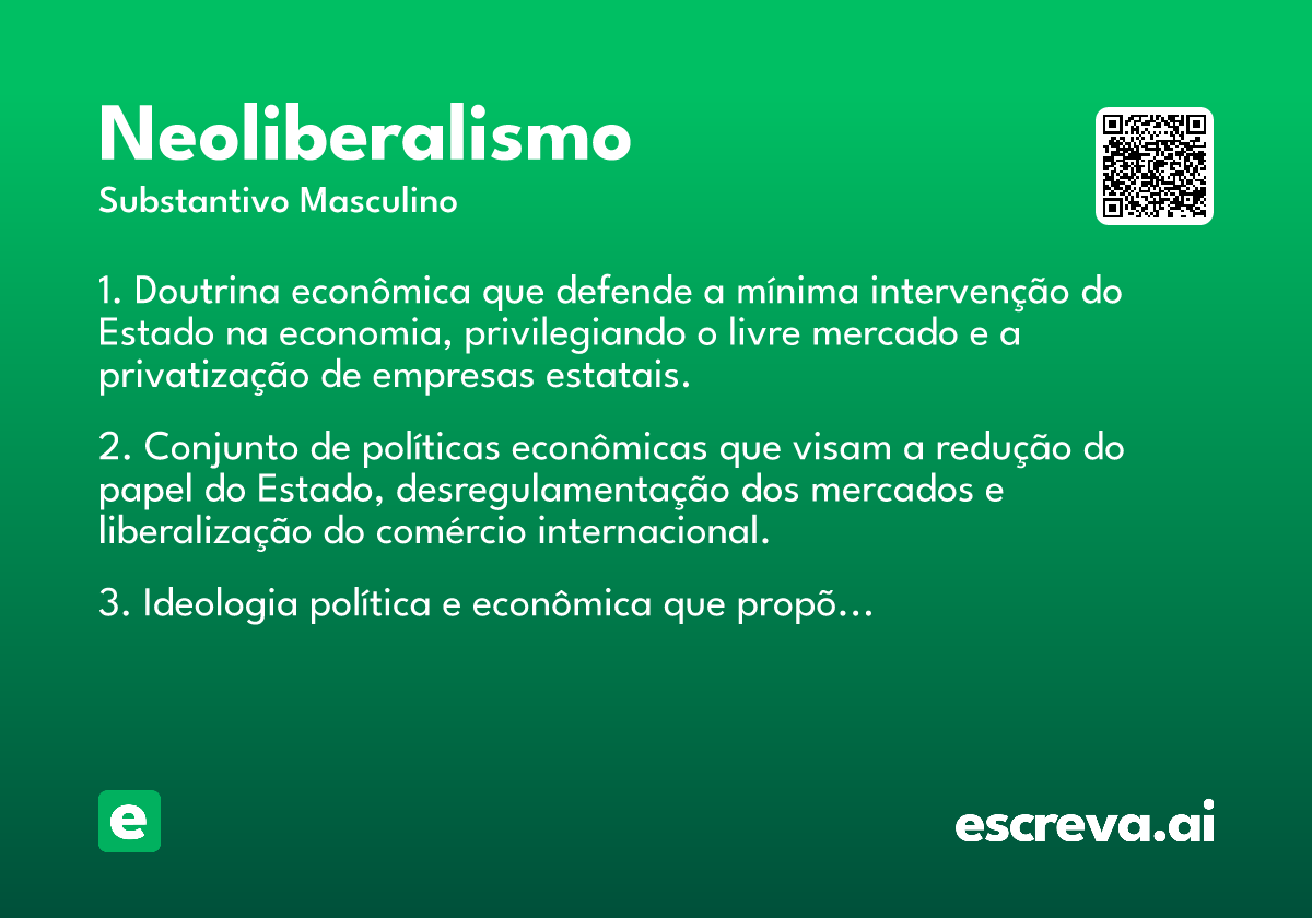 neoliberalismo