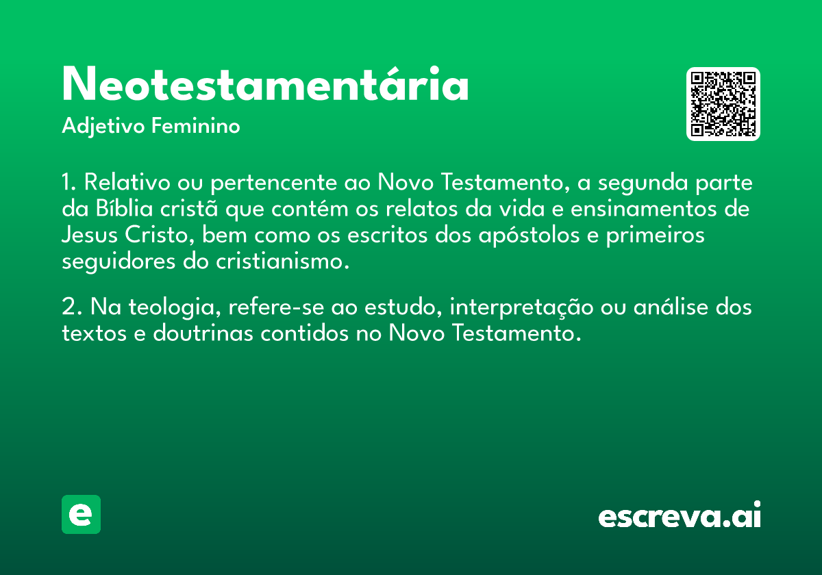 neotestamentária