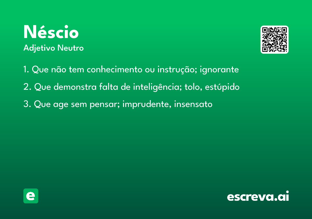 néscio