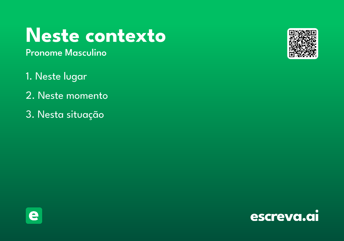 neste contexto