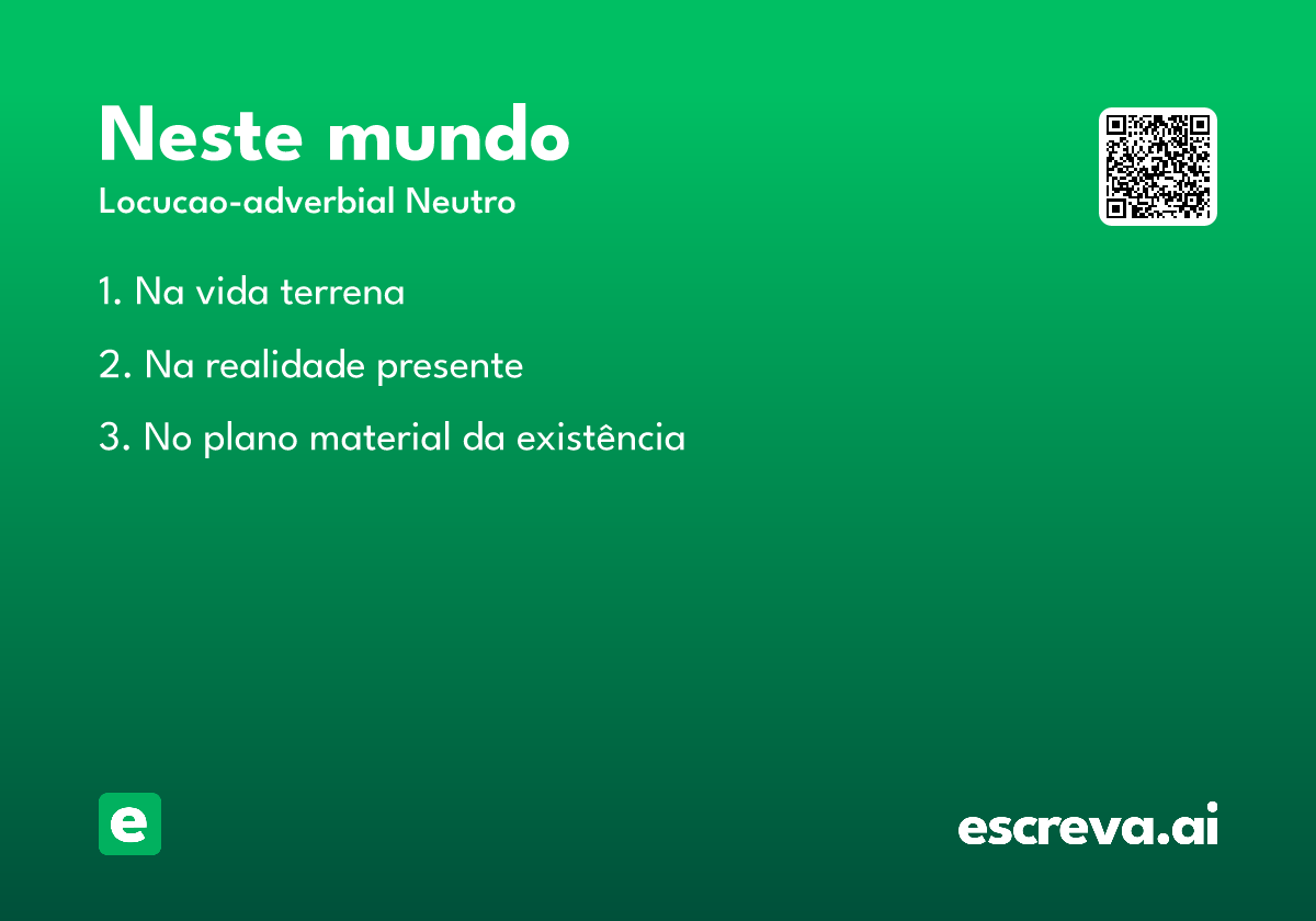 neste mundo