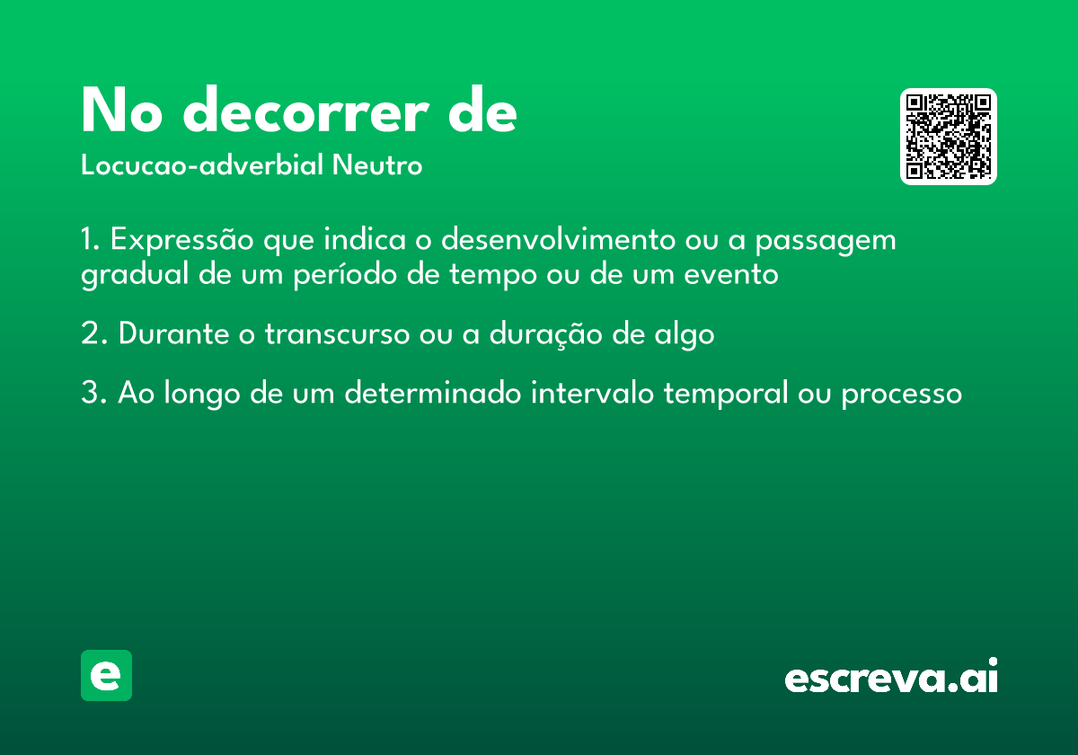 no decorrer de