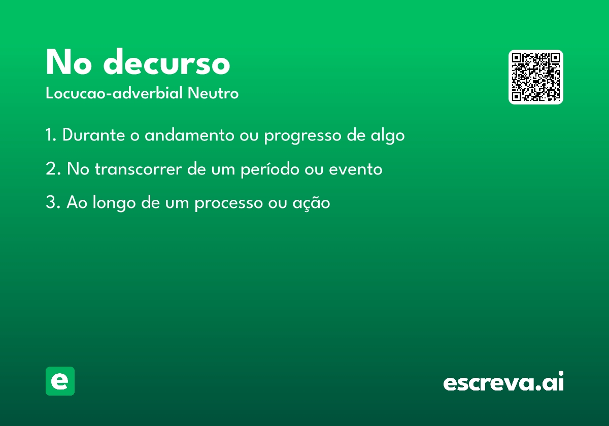 no decurso