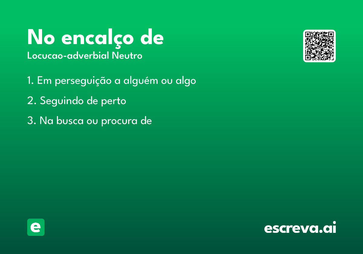 no encalço de