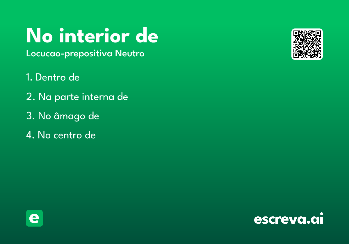 no interior de