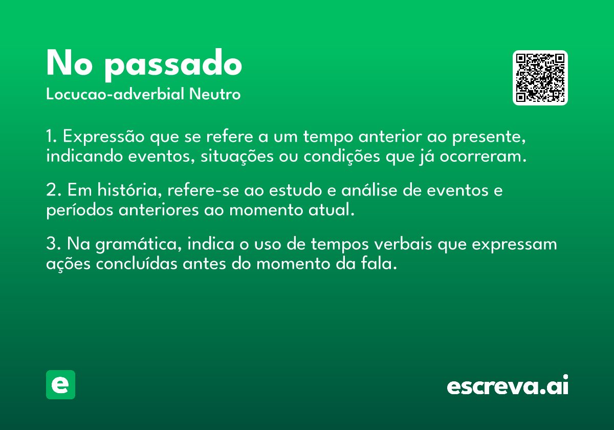 no passado