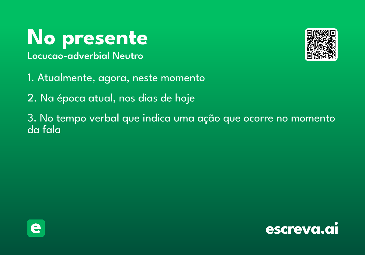no presente