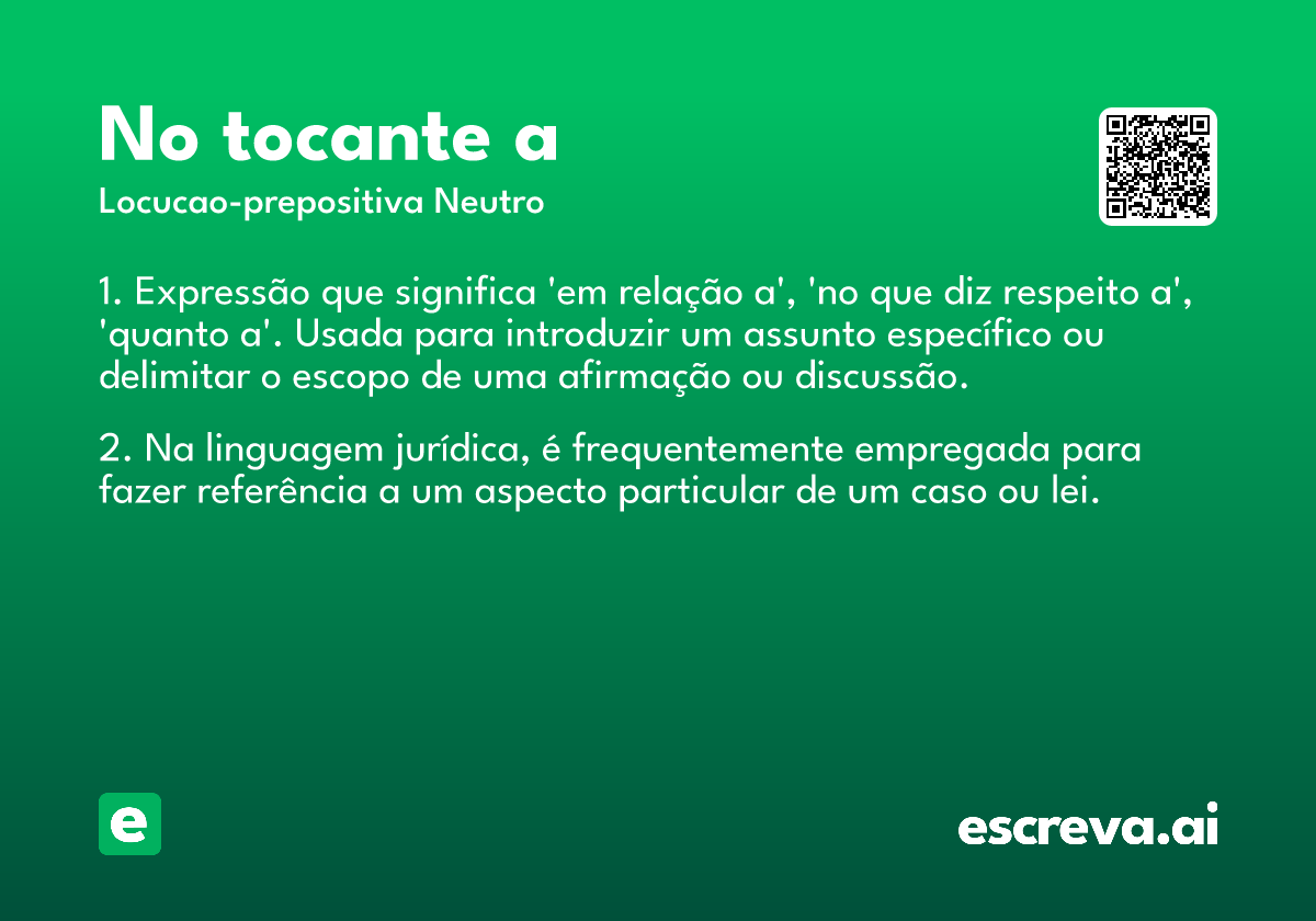 no tocante a