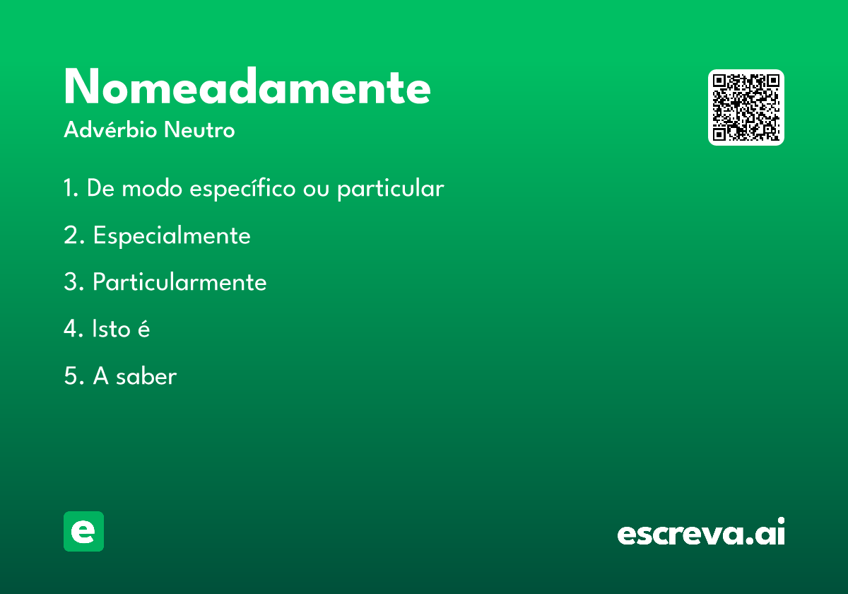 nomeadamente