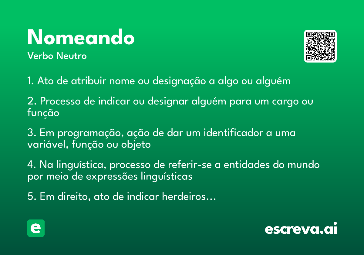 nomeando