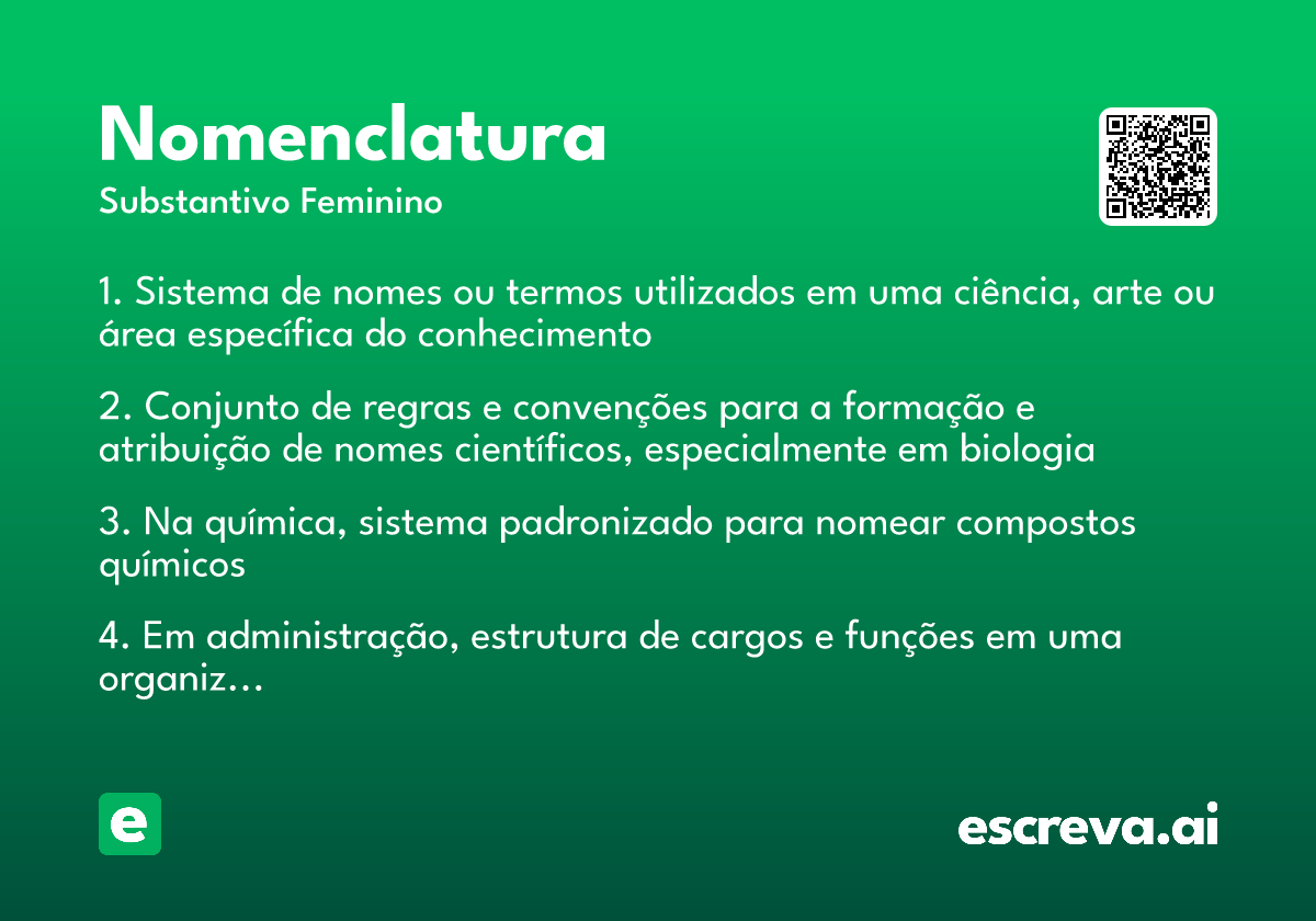 nomenclatura