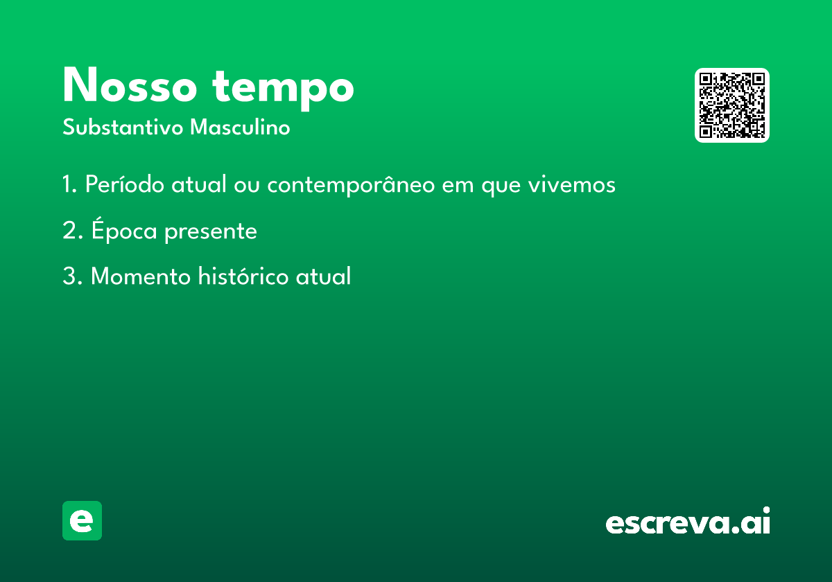 nosso tempo