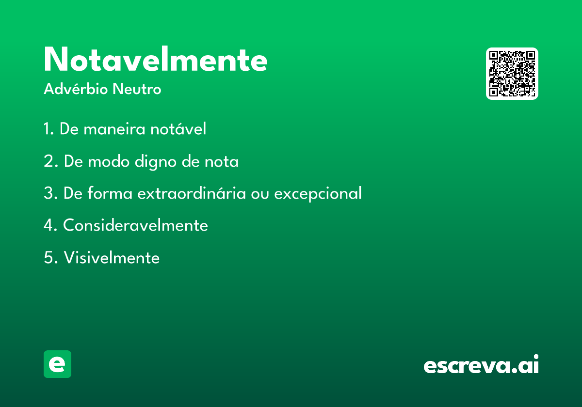 notavelmente
