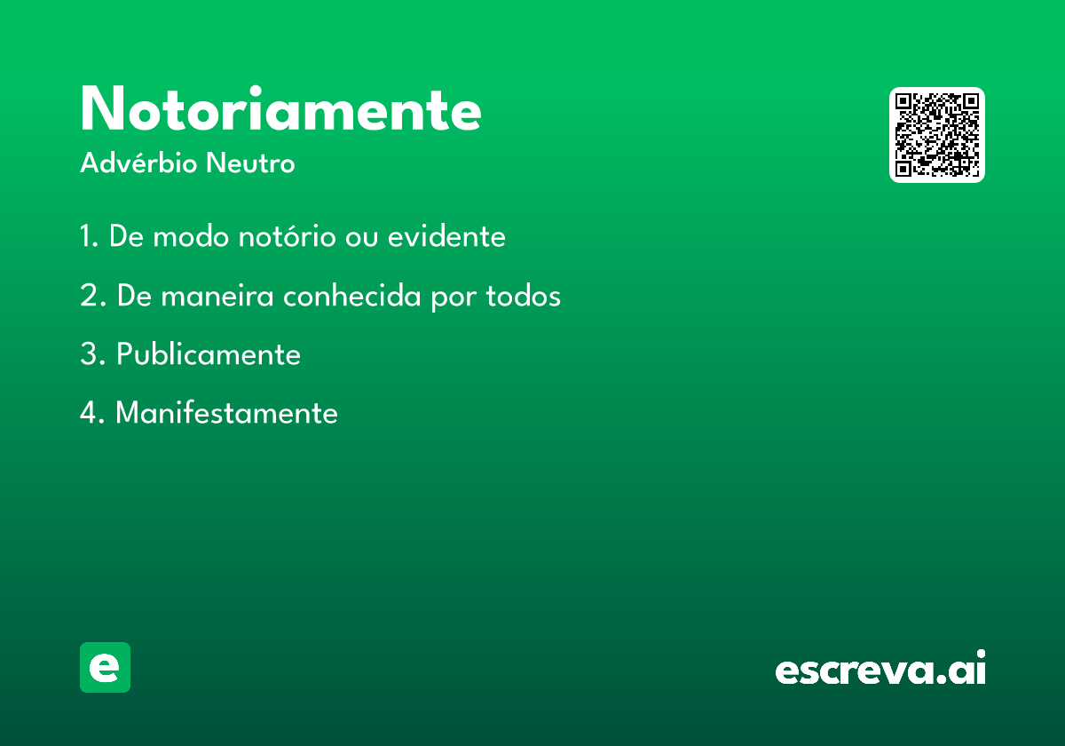 notoriamente