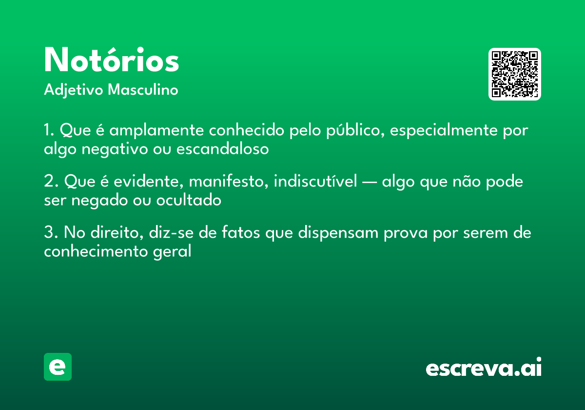 notórios