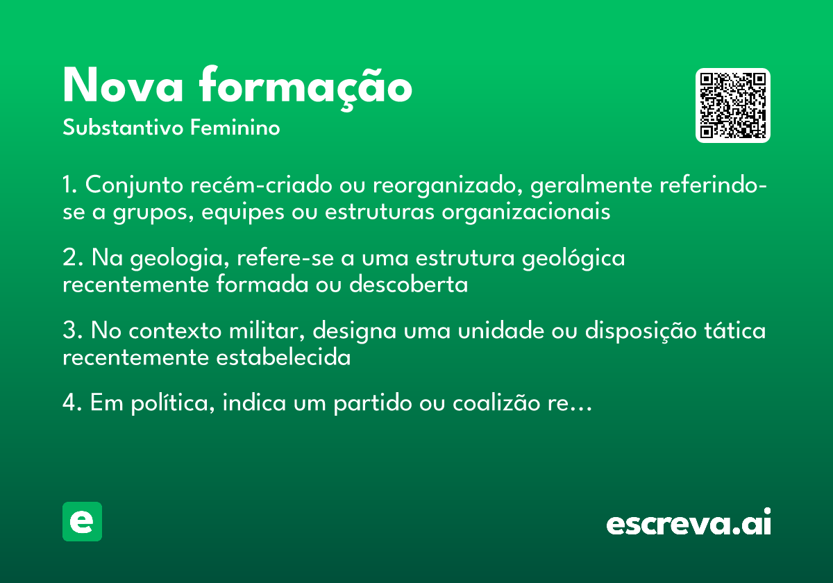 nova formação