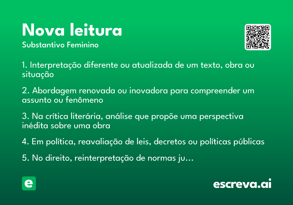 nova leitura