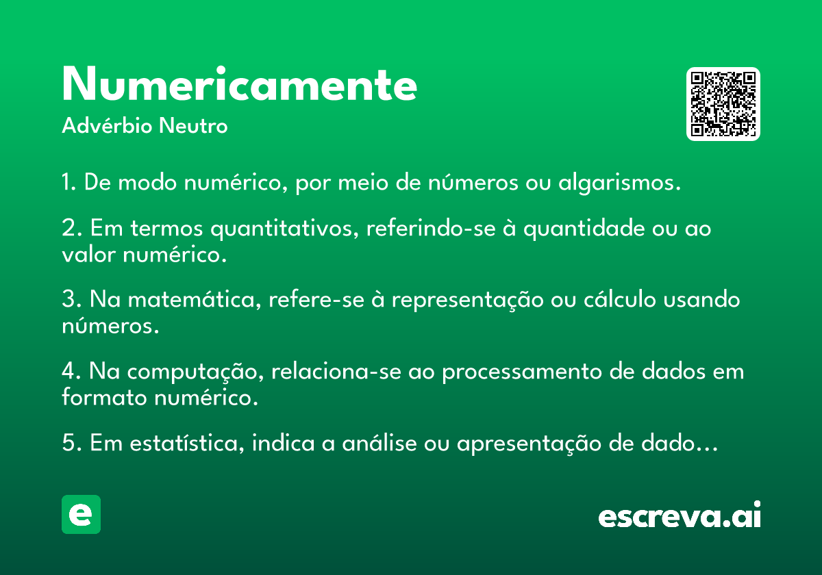 numericamente