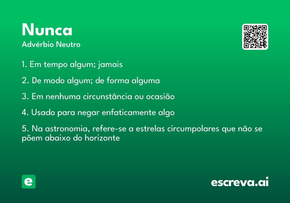 nunca