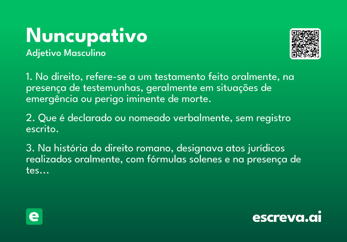 nuncupativo