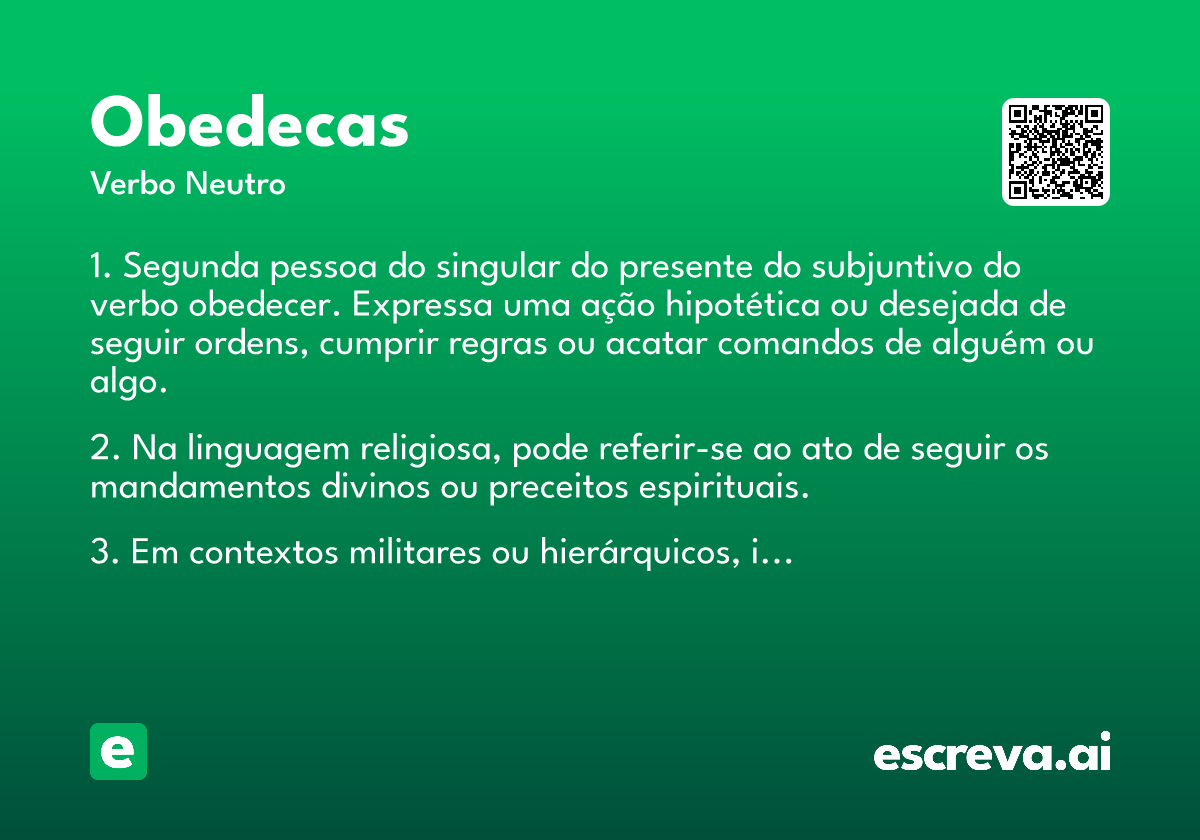 obedecas
