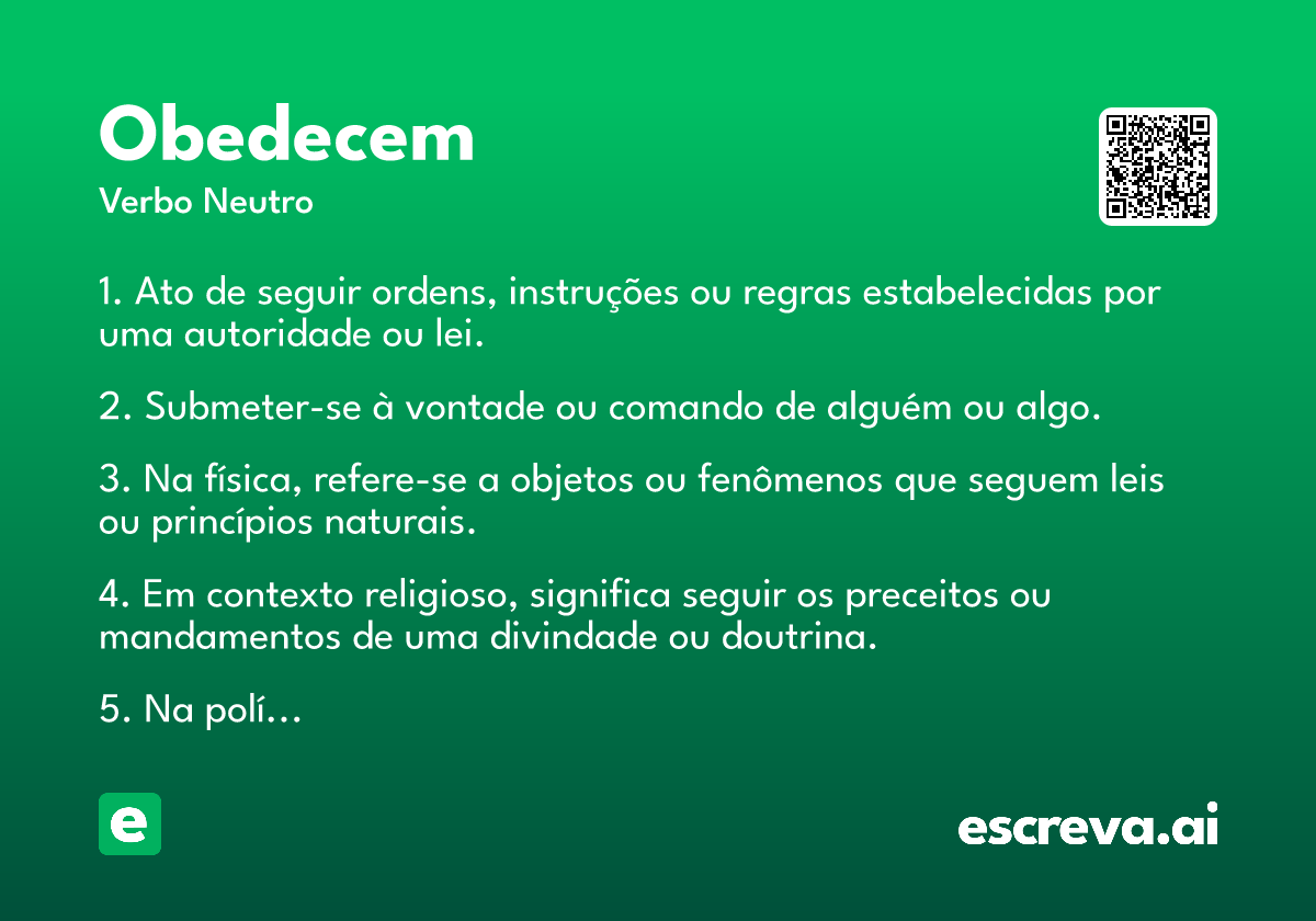 obedecem