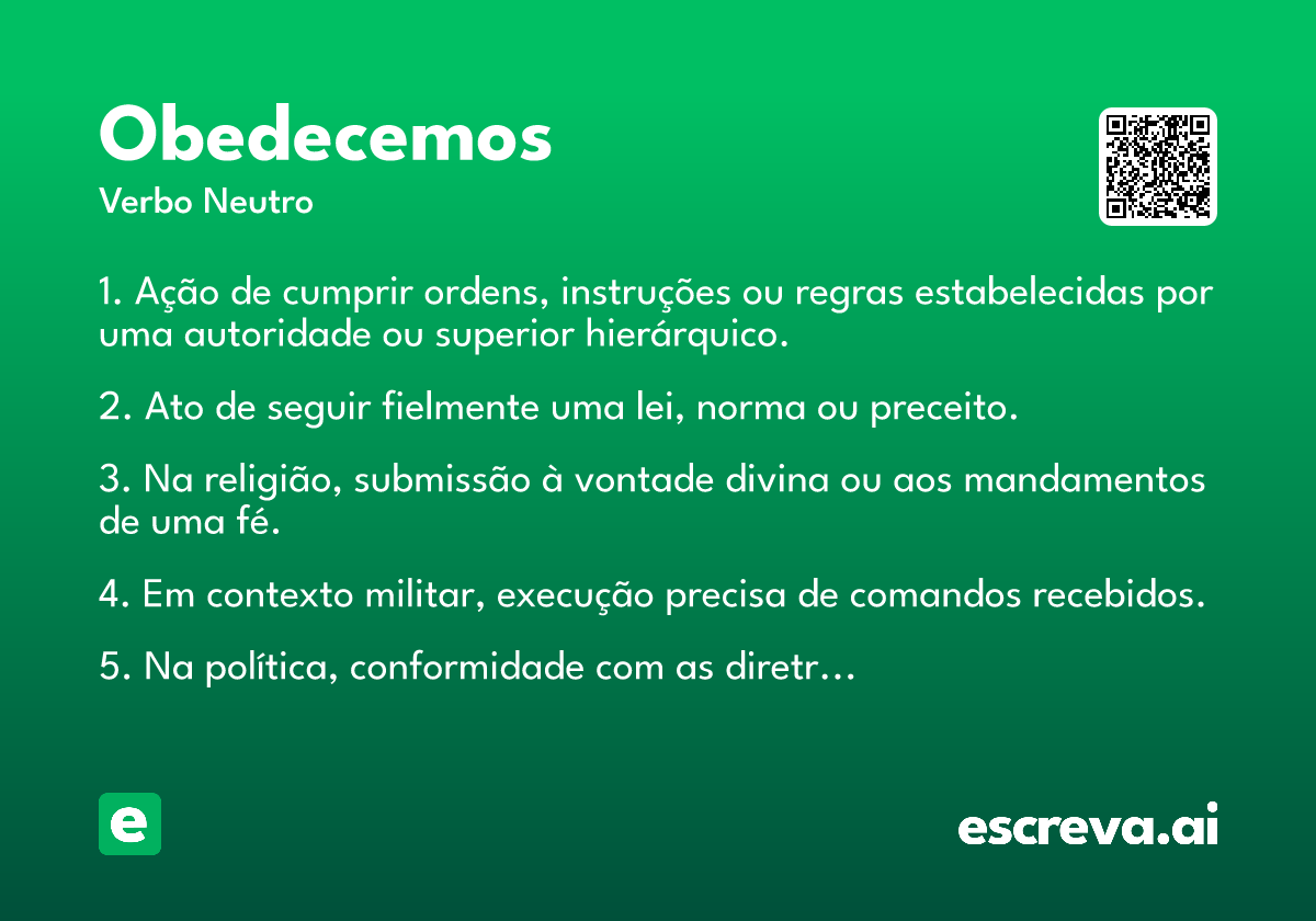 obedecemos