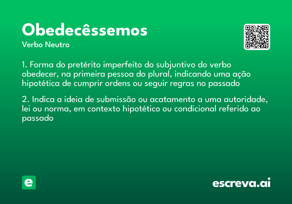 obedecêssemos