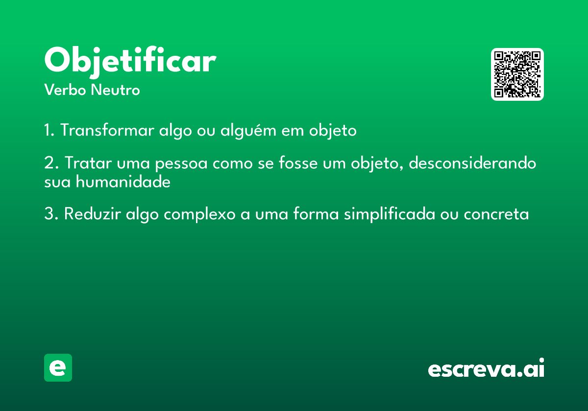 objetificar