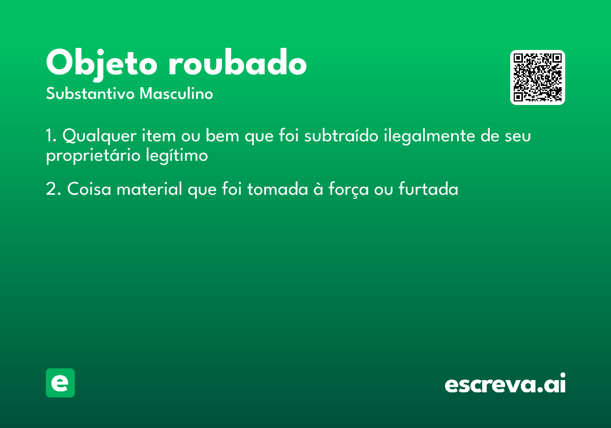 objeto roubado