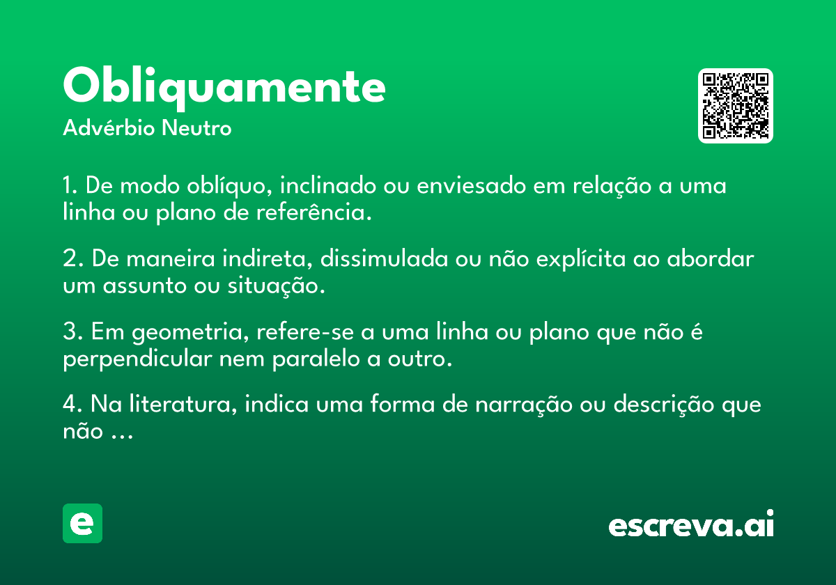 obliquamente