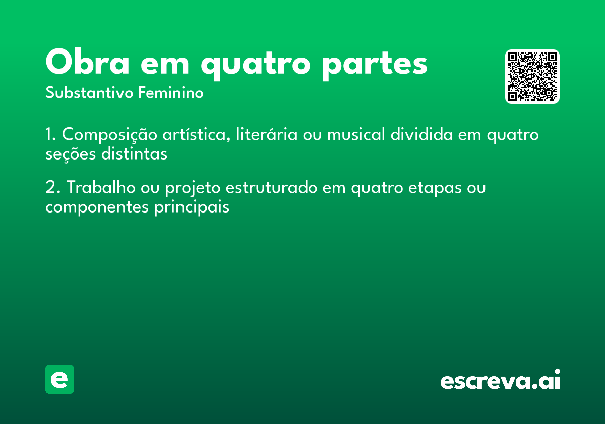 obra em quatro partes