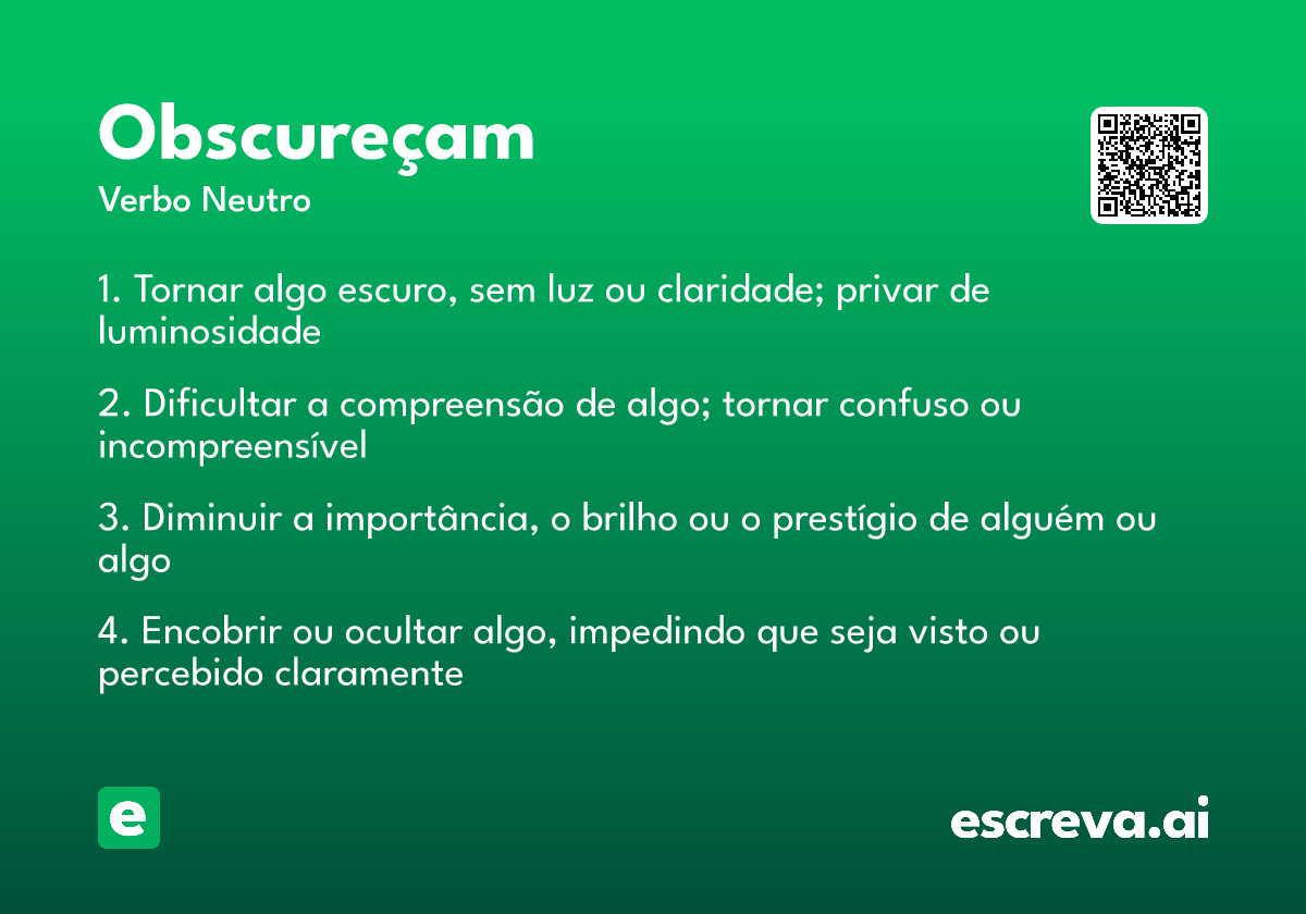 obscureçam