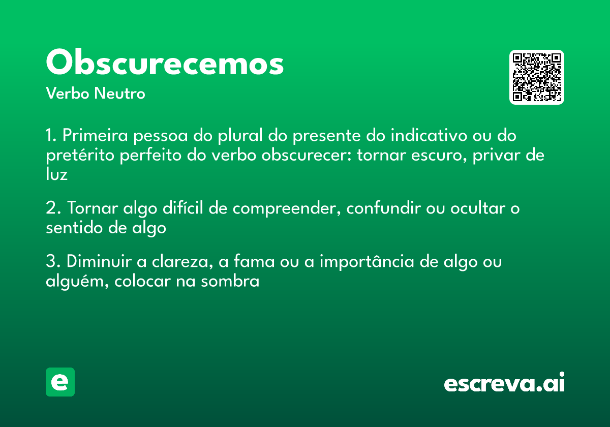 obscurecemos