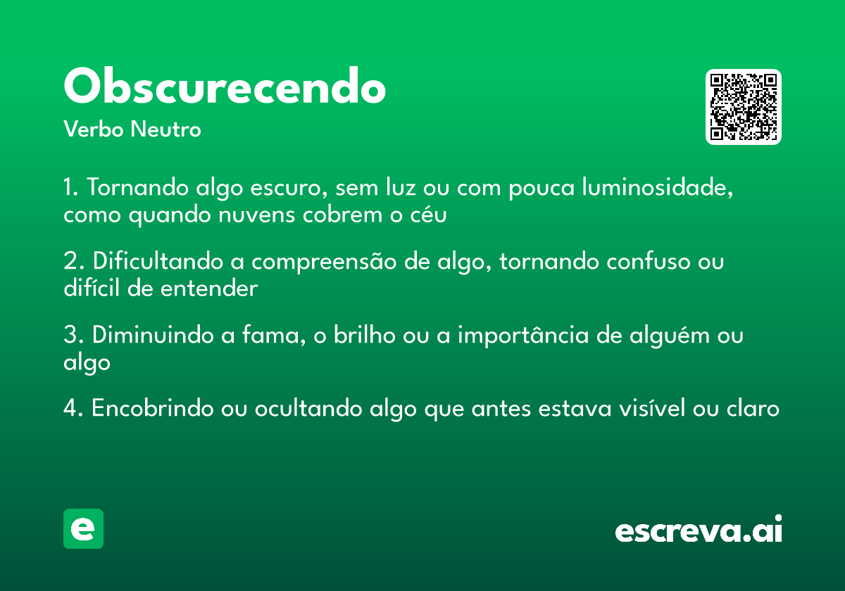 obscurecendo