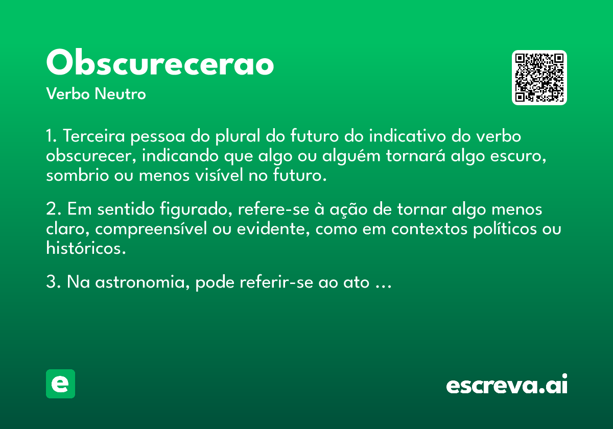 obscurecerao