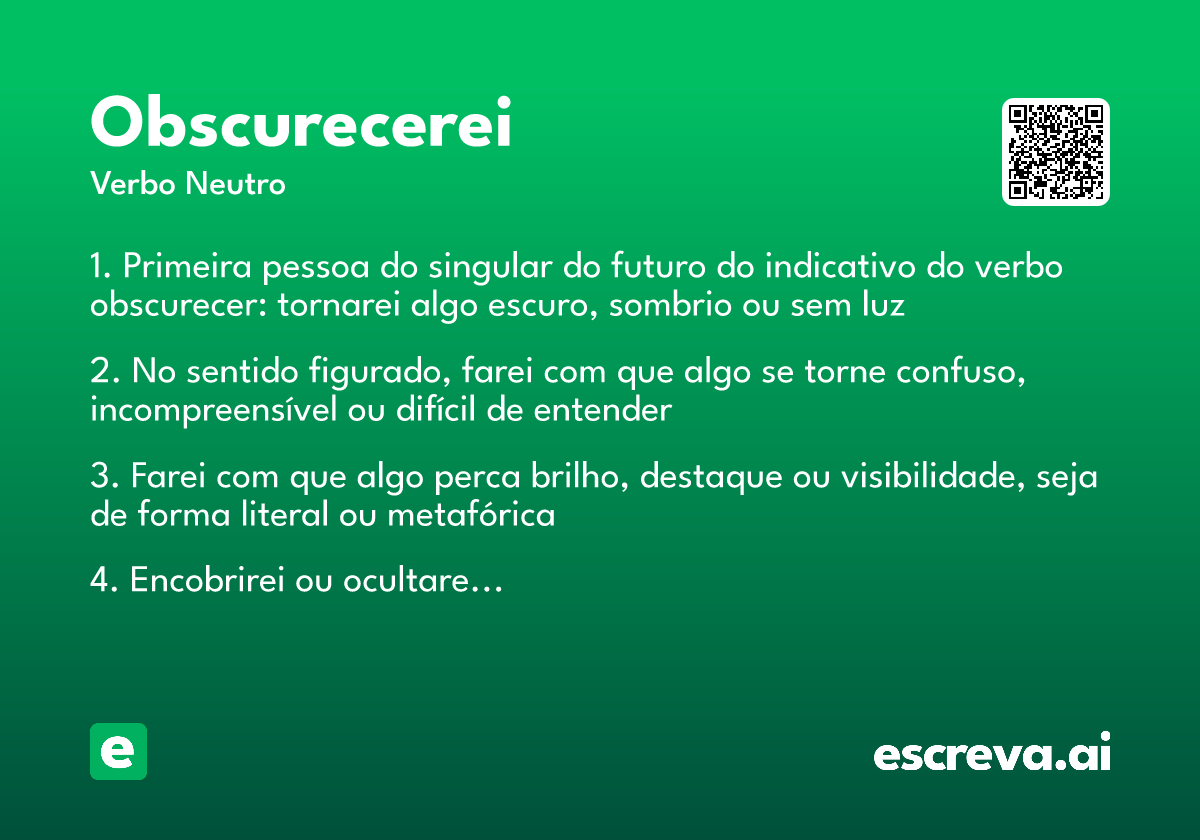 obscurecerei