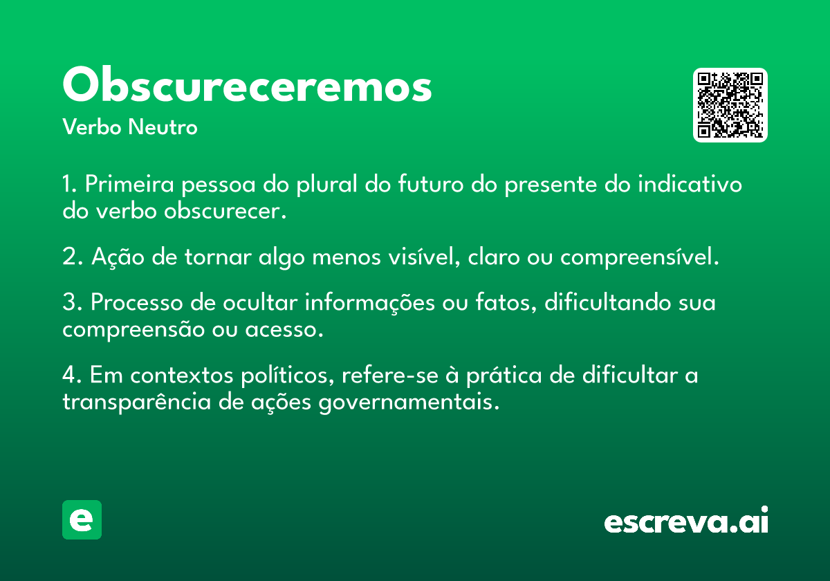obscureceremos