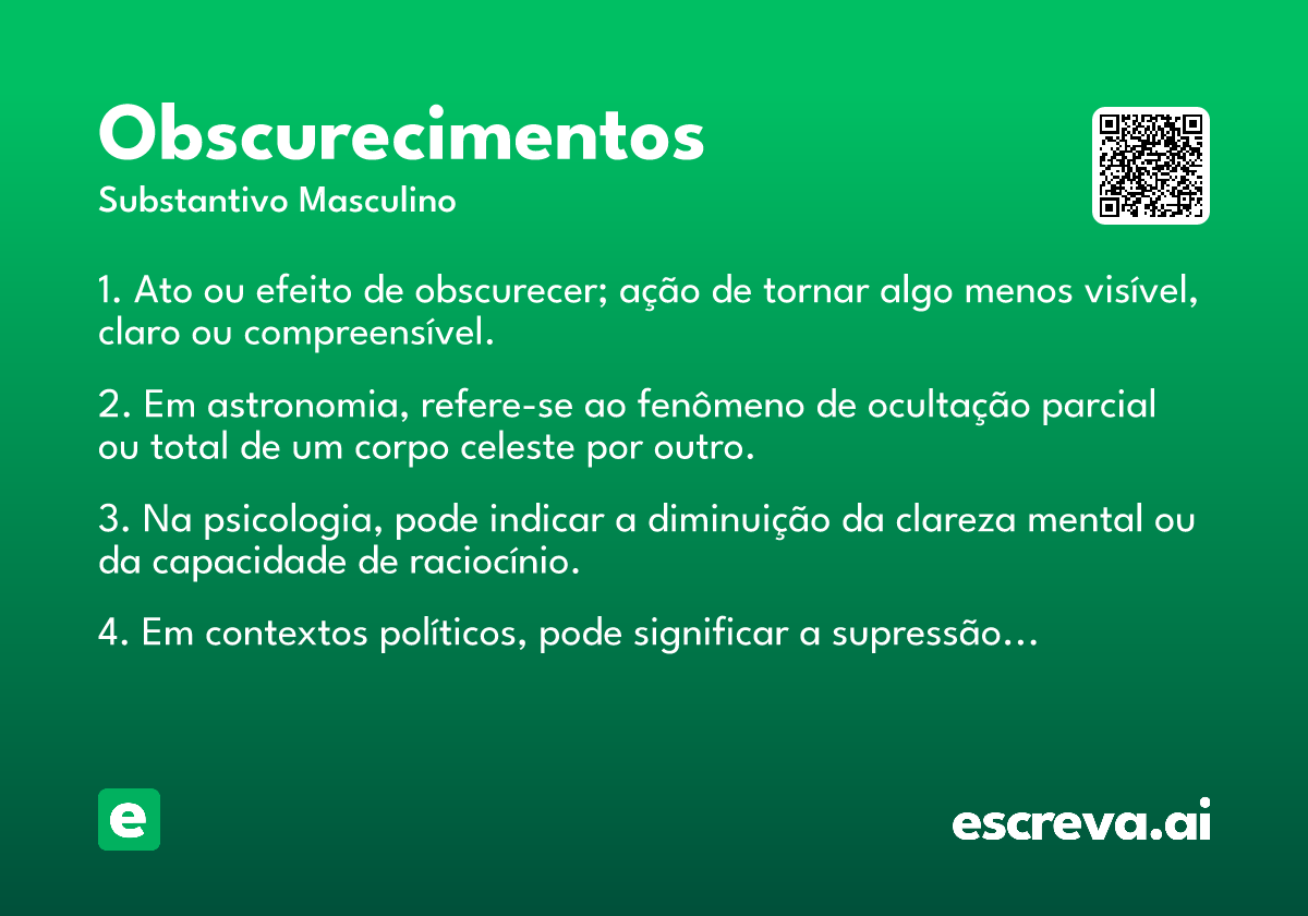 obscurecimentos
