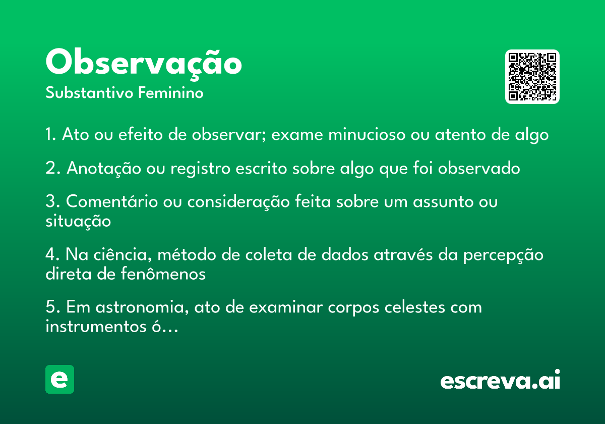 observação