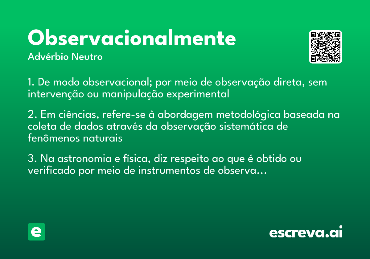 observacionalmente