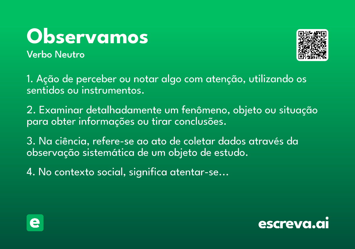 observamos