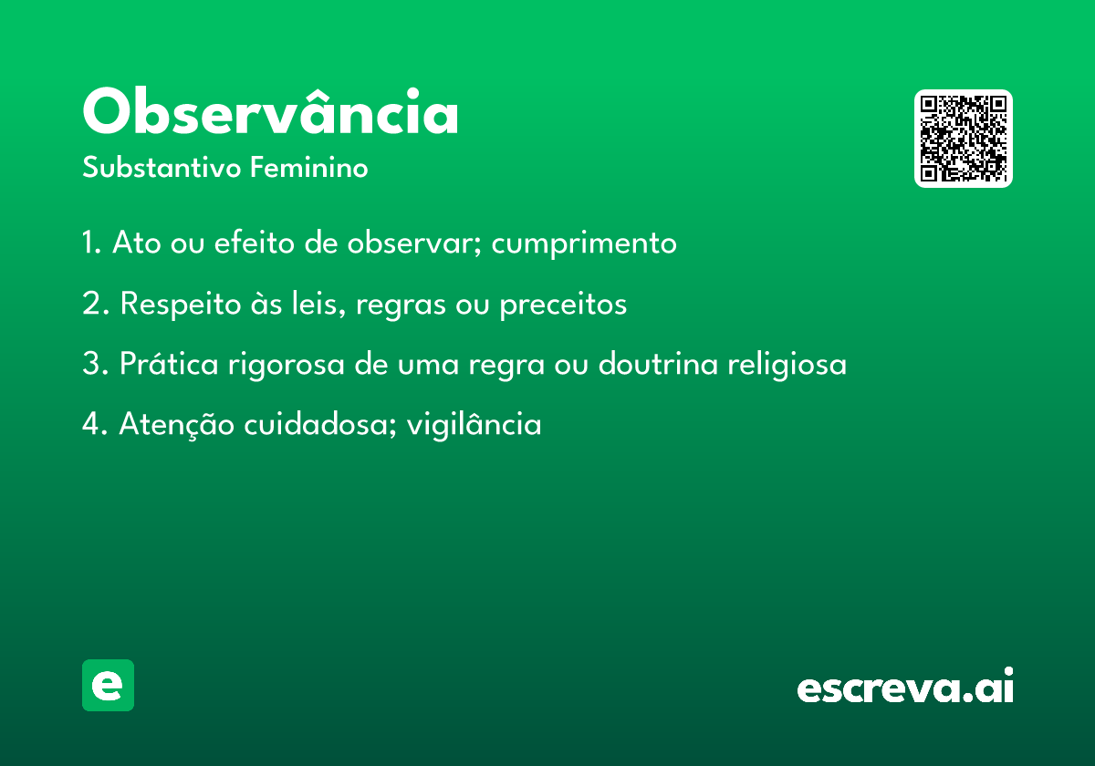 observância
