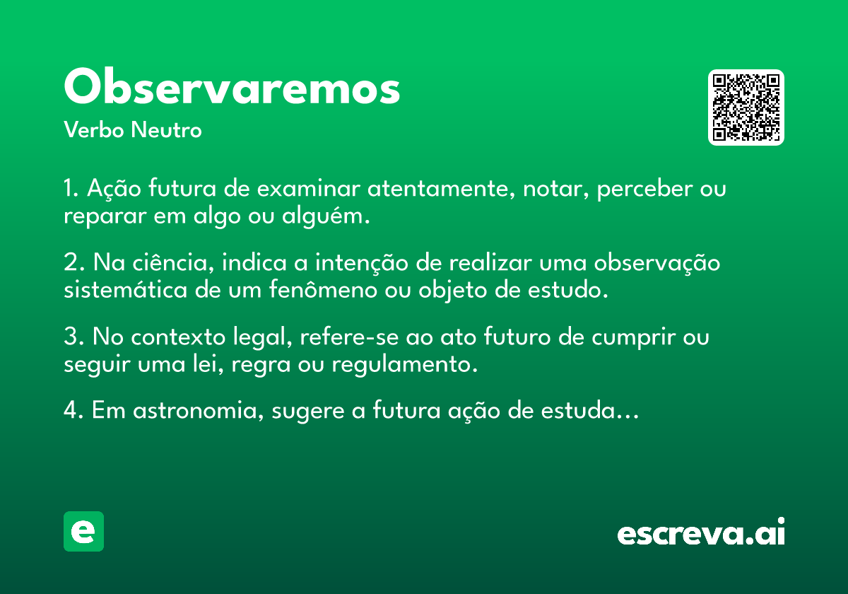 observaremos