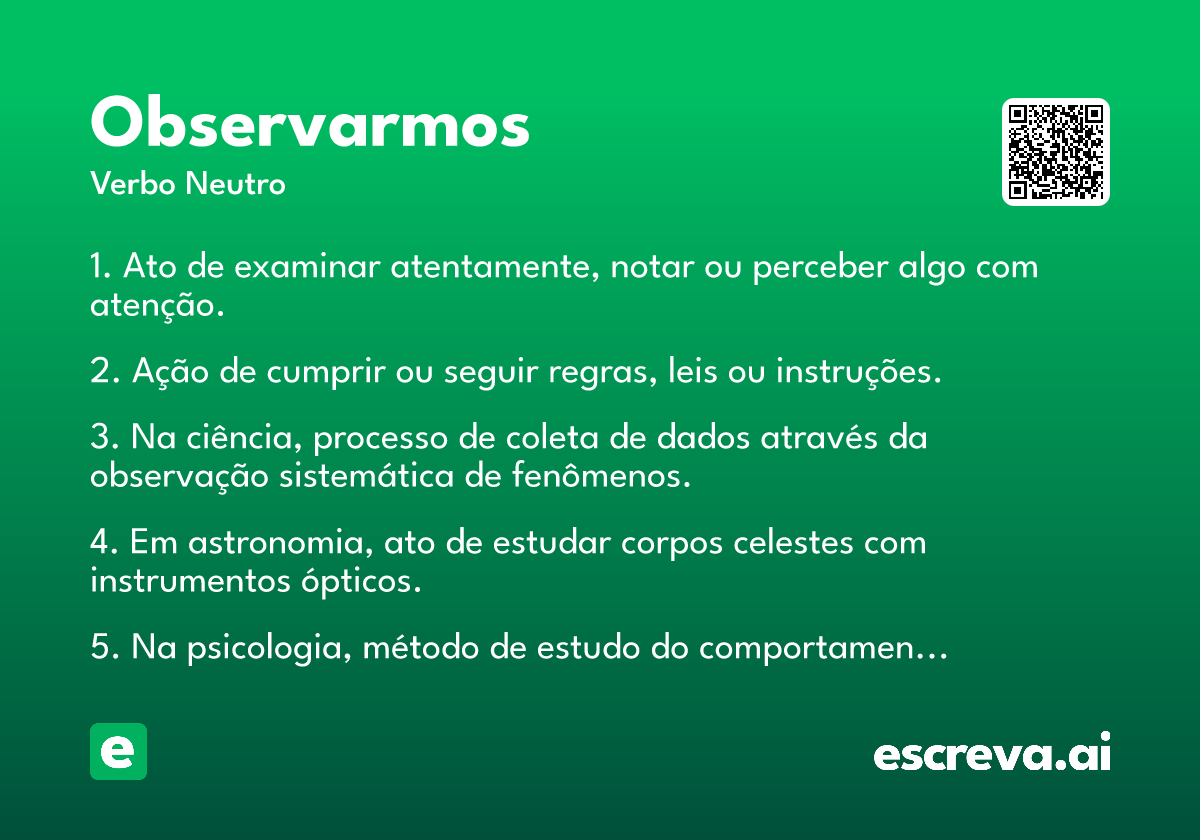 observarmos