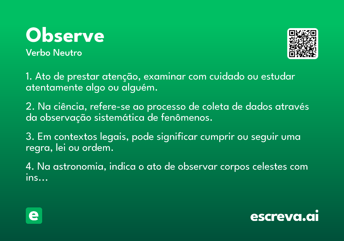observe