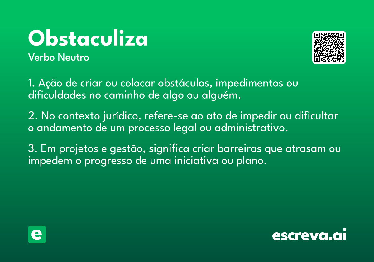 obstaculiza