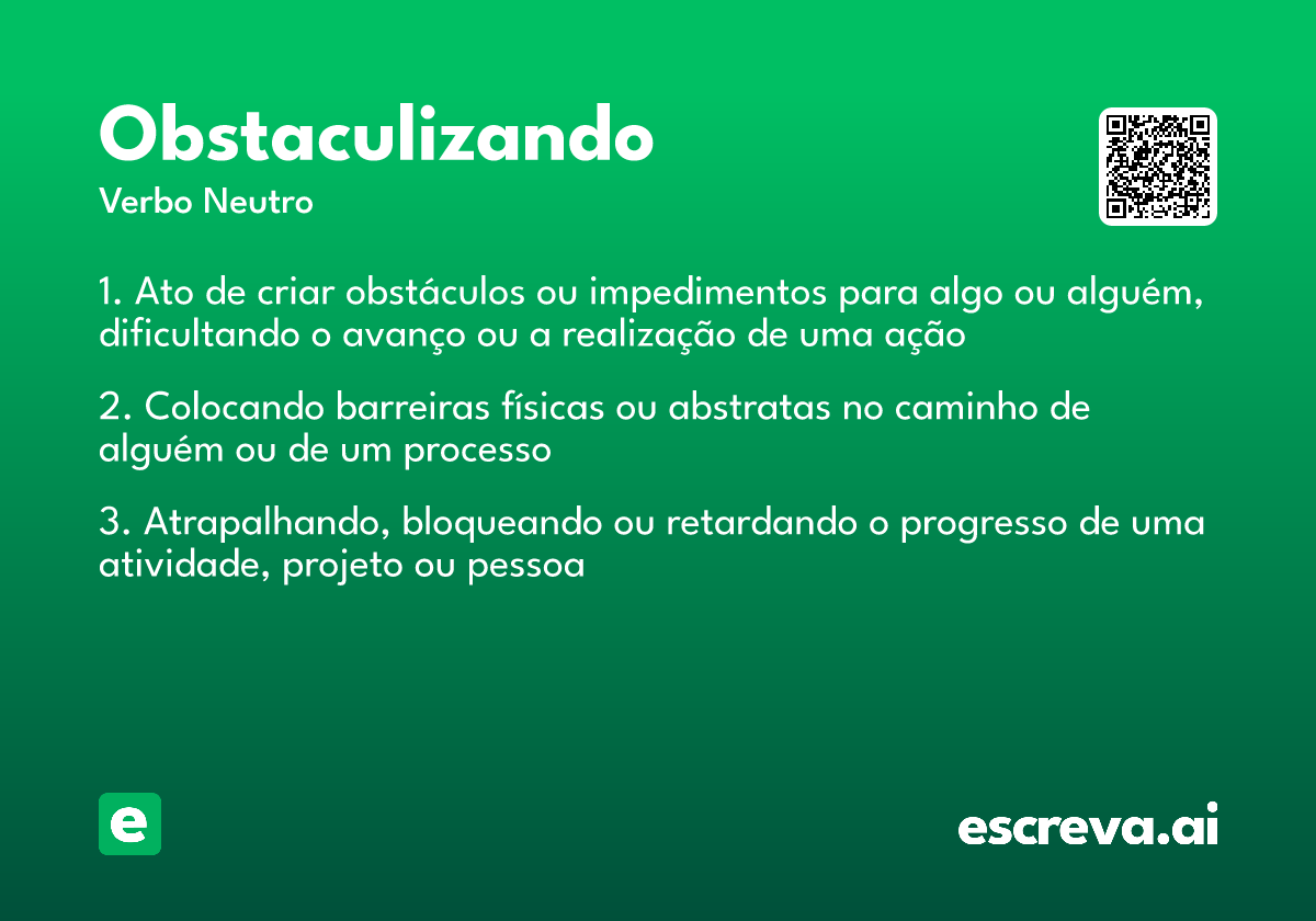obstaculizando